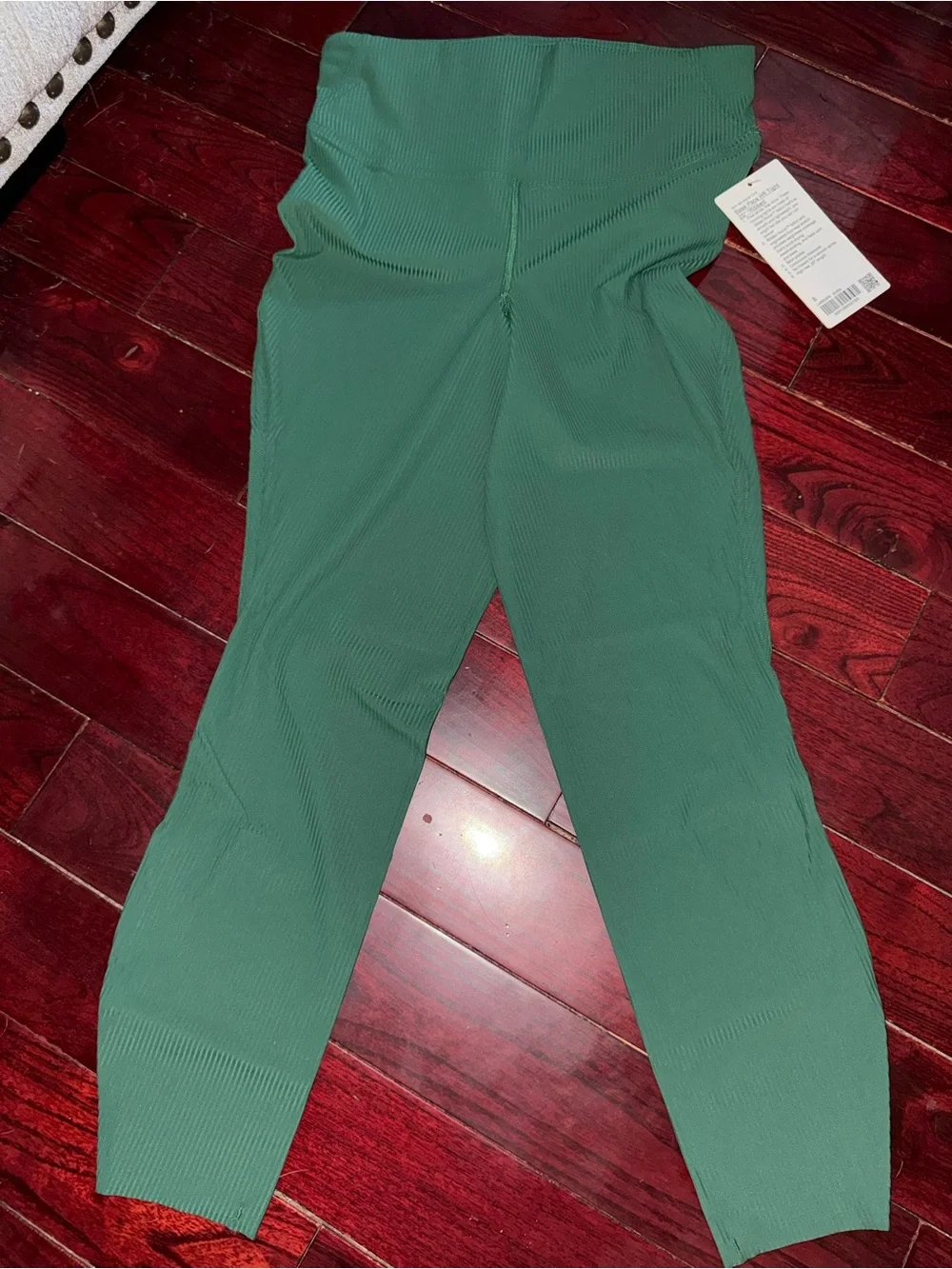lululemon athletica High-Waist Ribbed Leggings - Teal Green